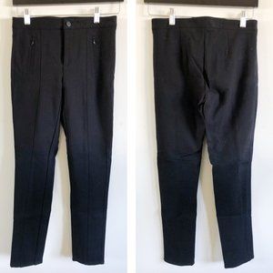 NYDJ Black Ponte Knit Front-Seam Pants - 2